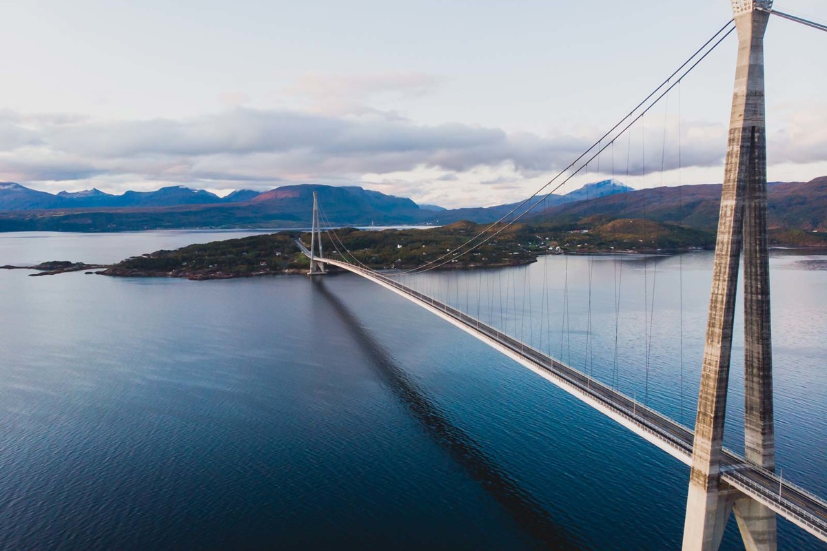hrc-prosjekter-luchfoto van de Halogalandsbrug, Noorwegen