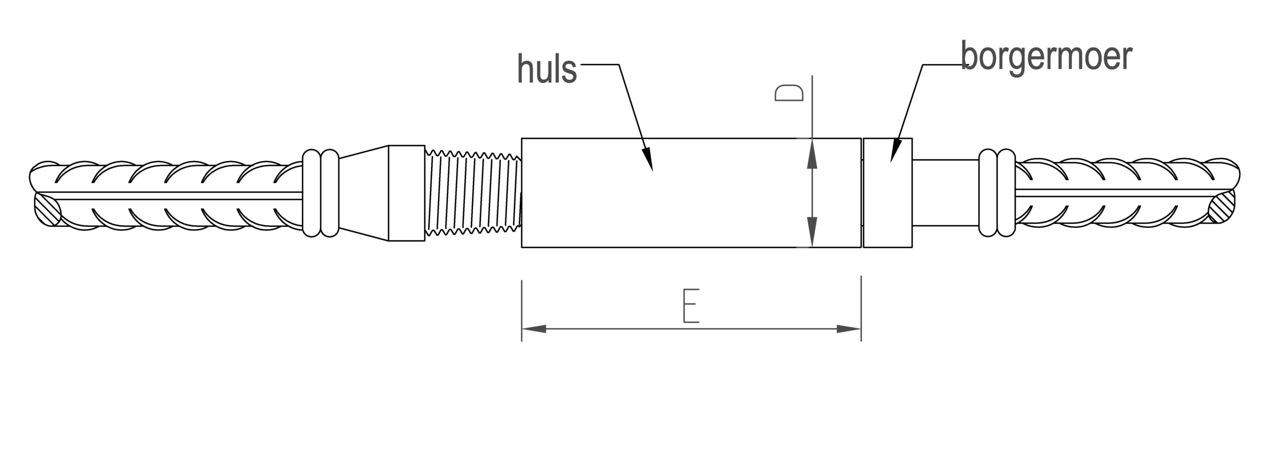 illustratie installatie HRC490 positie koppeling - stap 1