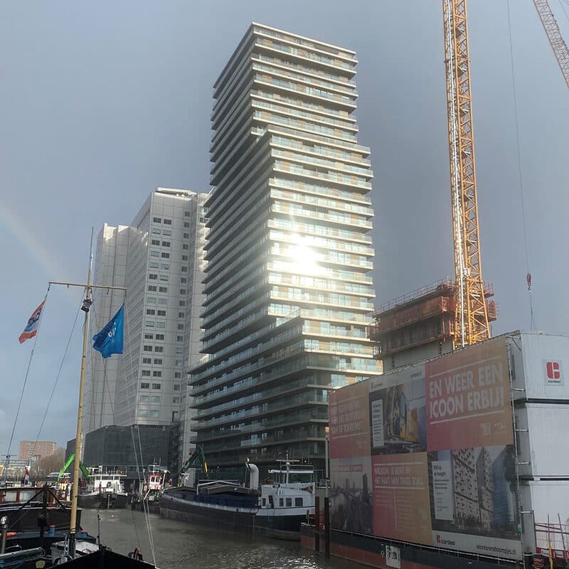 HRC projecten - Terraced Towers - Rotterdam - uitzicht vanaf de Rederijbrug